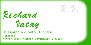 richard vatay business card